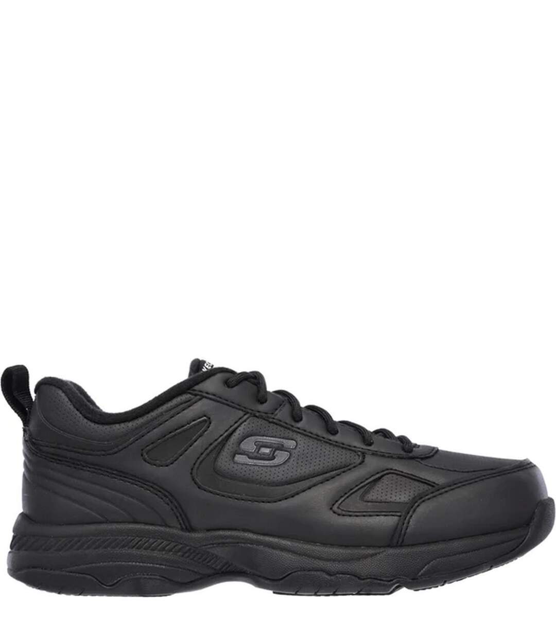 Womens/ladies dighton-bricelyn sr leather relaxed fit safety shoes black Skechers-3