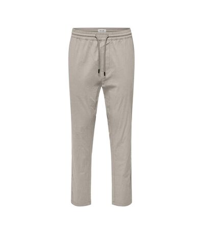 Pantalon fluide beige homme only & sons capri - l