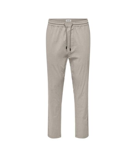 Pantalon fluide beige homme only & sons capri - l