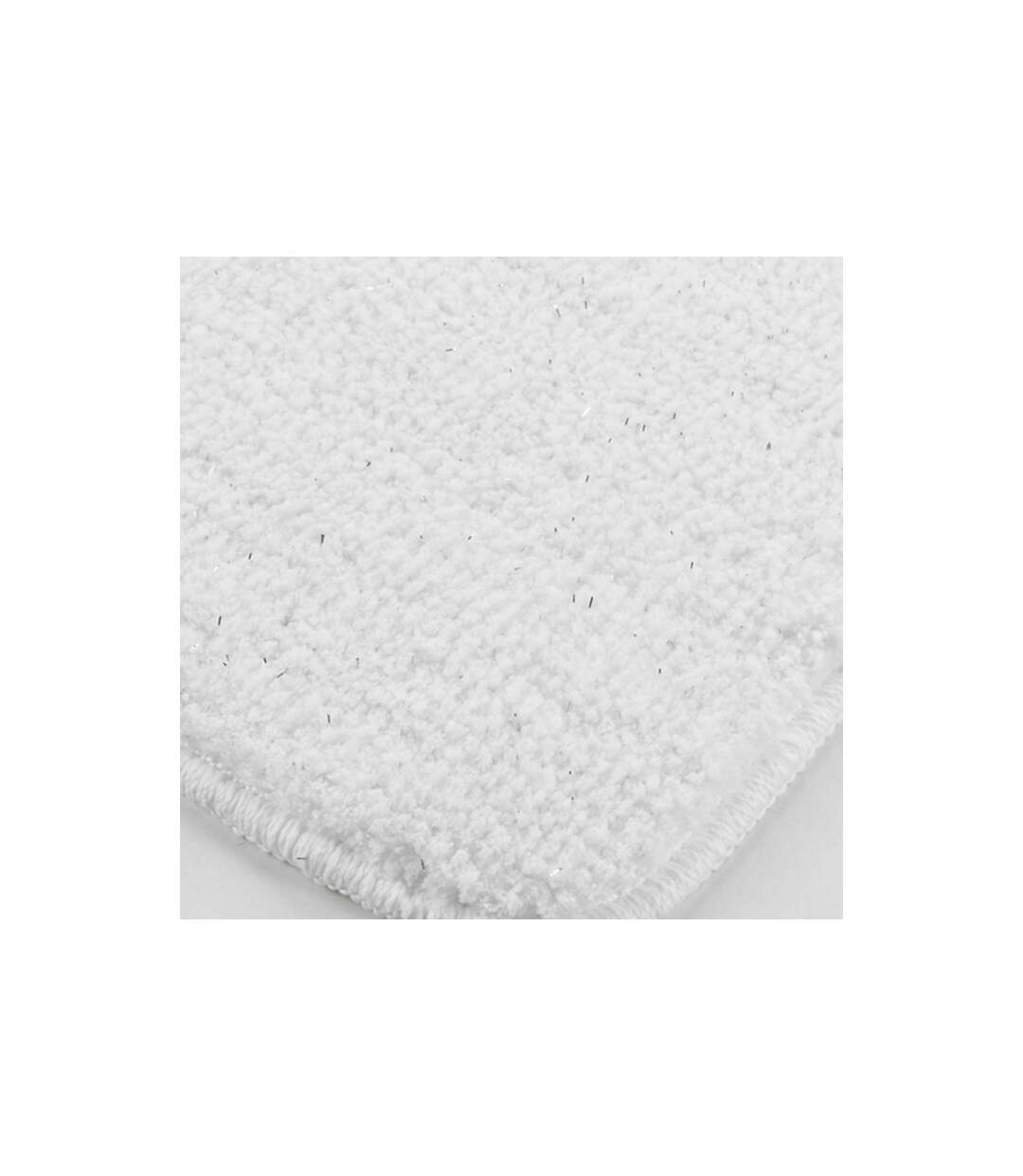 Tapis de Bain Microfibre Métallisé 45x75cm Blanc-2