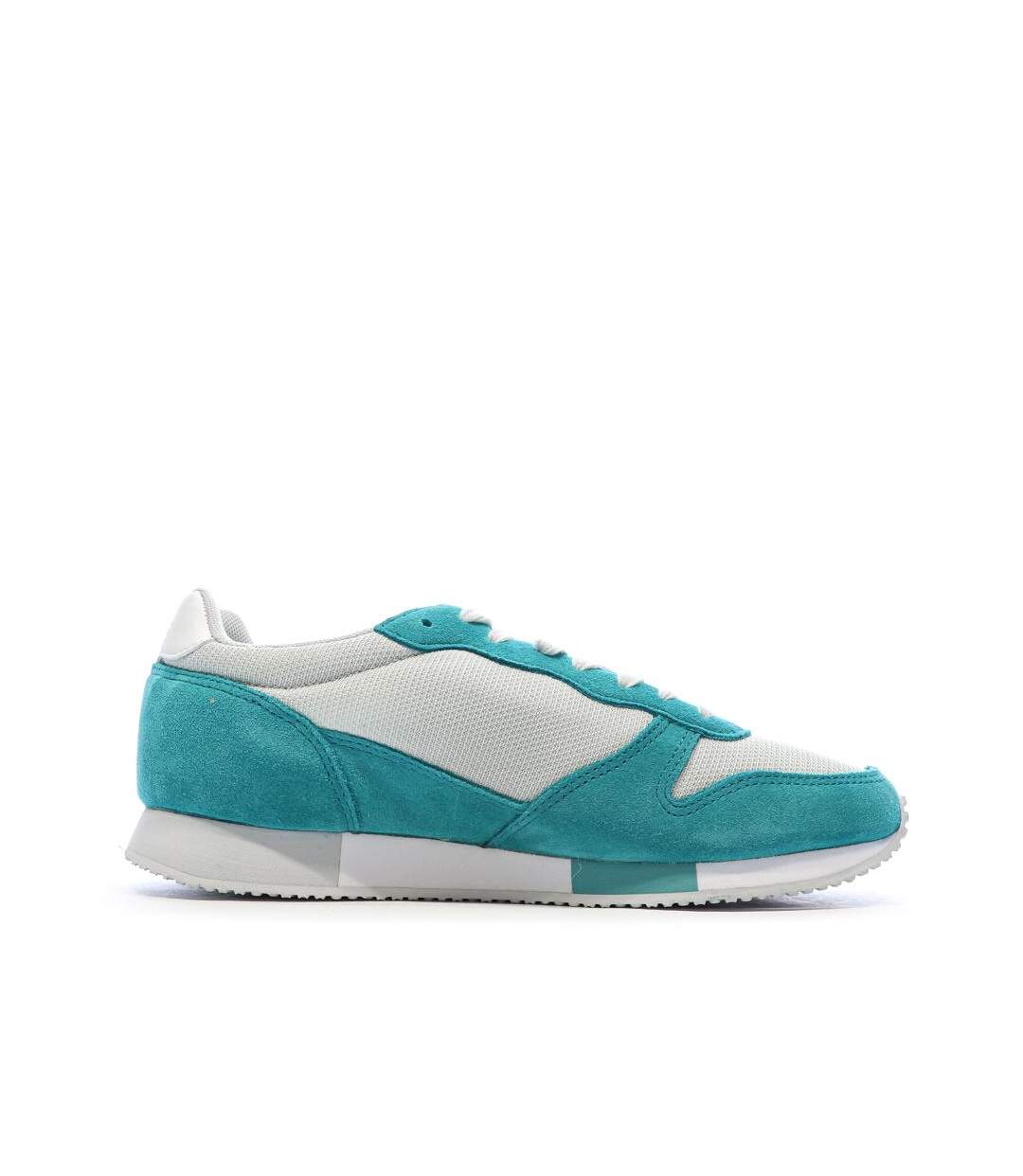 Baskets blanches/turquoises femme le coq sportif alpha-2