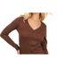Robe Courte Manches Longues Femme Taupe Brave Soul-4