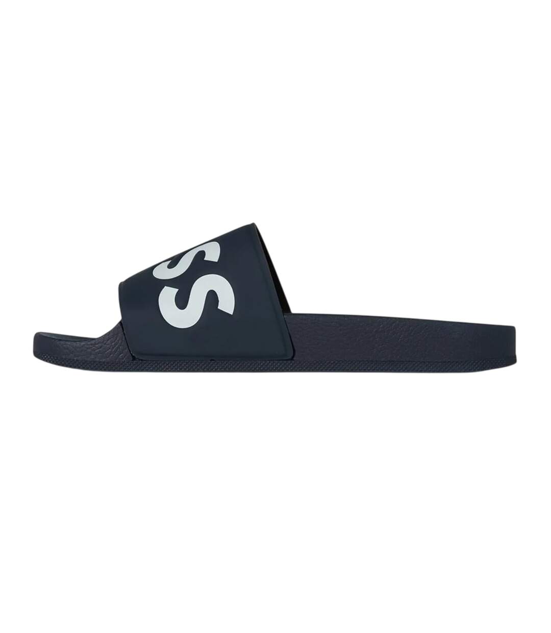 Claquettes Motif/style Logo Aryeh Homme Bleu Marine Sombre Blanc Boss-3