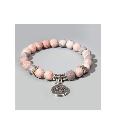 Bracelet en perles de jaspe zébre rose