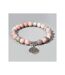 Bracelet en perles de jaspe zébre rose