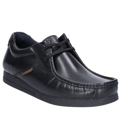 Base London Mens Leather Event Waxy Lace Up Shoe (Black) - UTFS6636