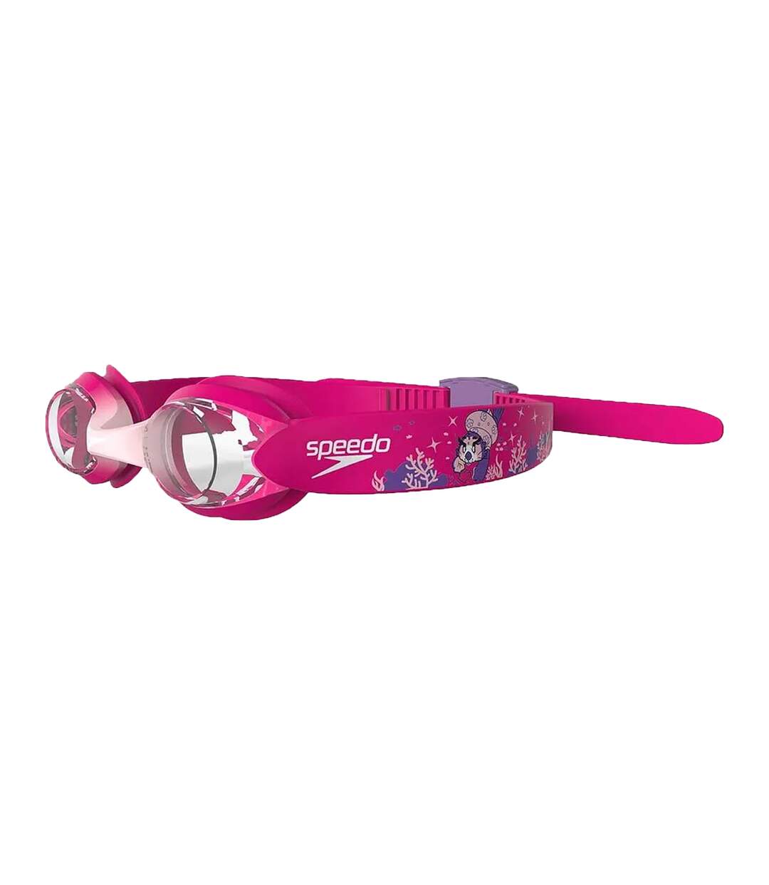 Lunettes De Natation Illusion Enfant Corail Clair Rose Électrique Transparent Transparent Speedo-3