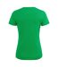 Womens/ladies V Neck T-shirt Fresh Green Printer-4