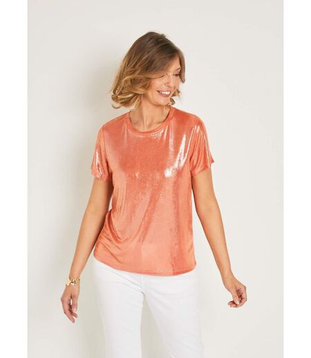 T-shirt irisé manches courtes col rond