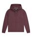 Mens Woody Organic Zipped Hoodie Burgundy Animal-2