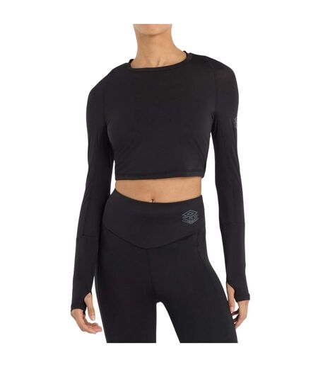 Haut Court Manches Longues Pro Training Femme Noir Umbro