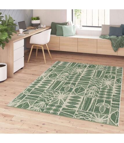 Tapis extérieur tissé kilim rectangle CASADA 1