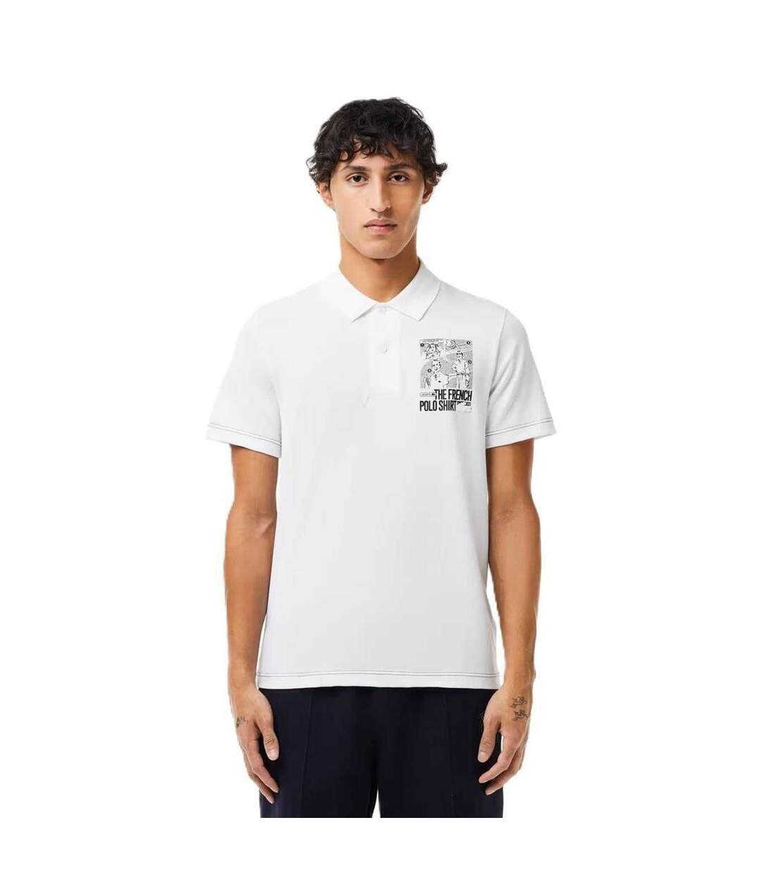 Polo The French Homme Blanc Lacoste-1