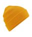 Bonnet En Coton Biologique Gaufré Jaune Foncé Beechfield-2
