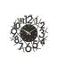 Paris Prix - Horloge Murale En Métal chiffres 48cm Noir