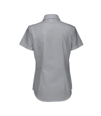 B&C Ladies Oxford Short Sleeve Shirt / Ladies Shirts (Silver Moon)