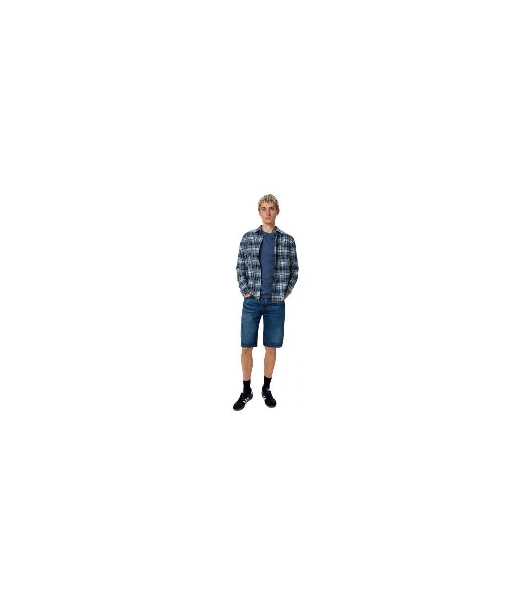 Mens Checked Long-sleeved Shirt Navy Jack Wills-1