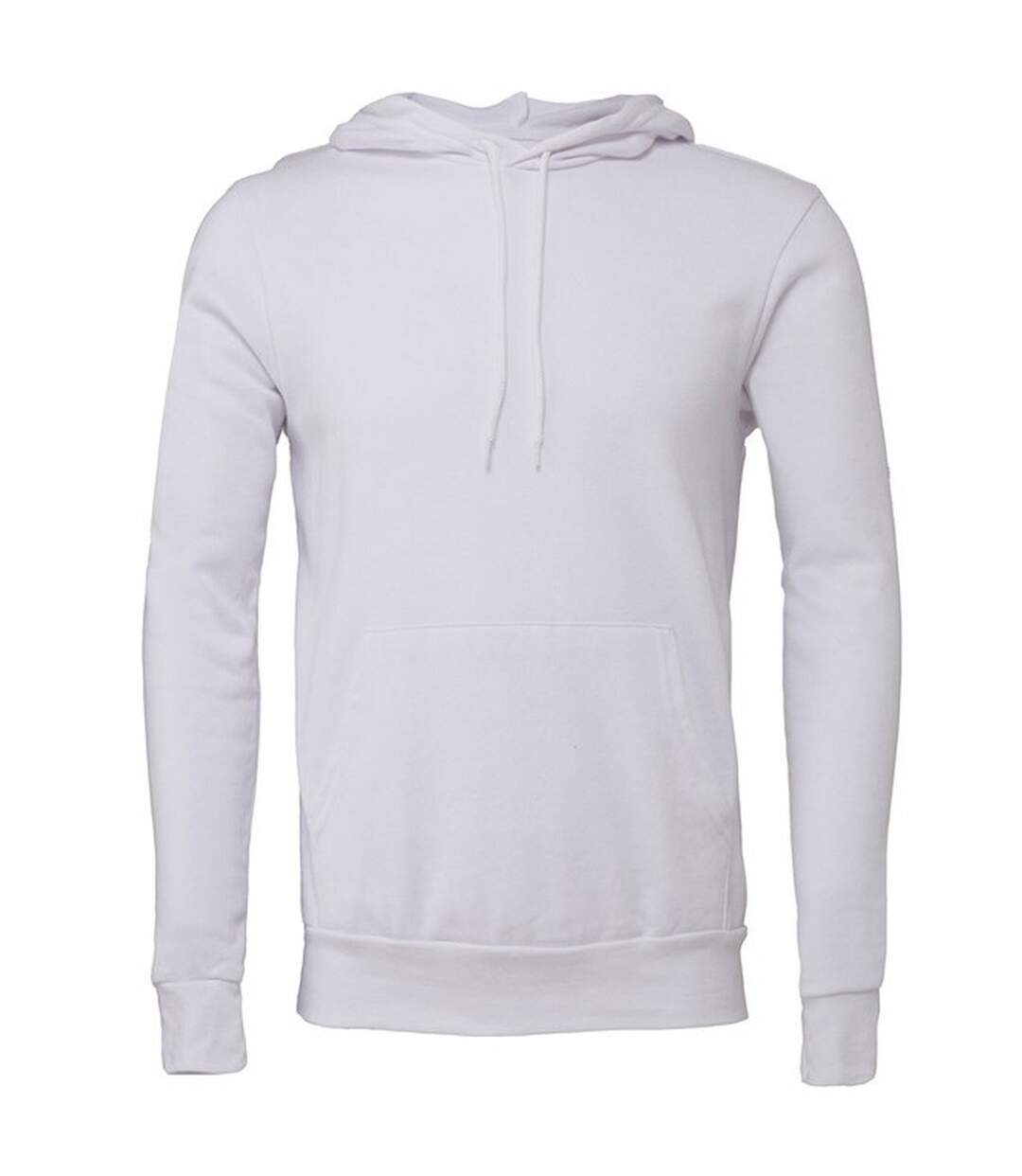 Unisex Adult Polycotton Pullover Hoodie White Bella + Canvas-1
