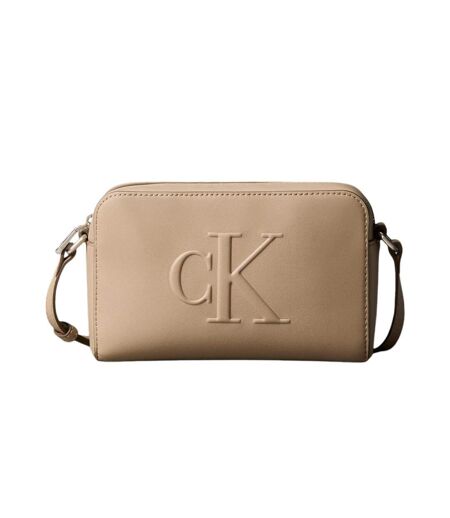 Sac bandoulière beige femme calvin klein jeans sculpted camera - taille unique