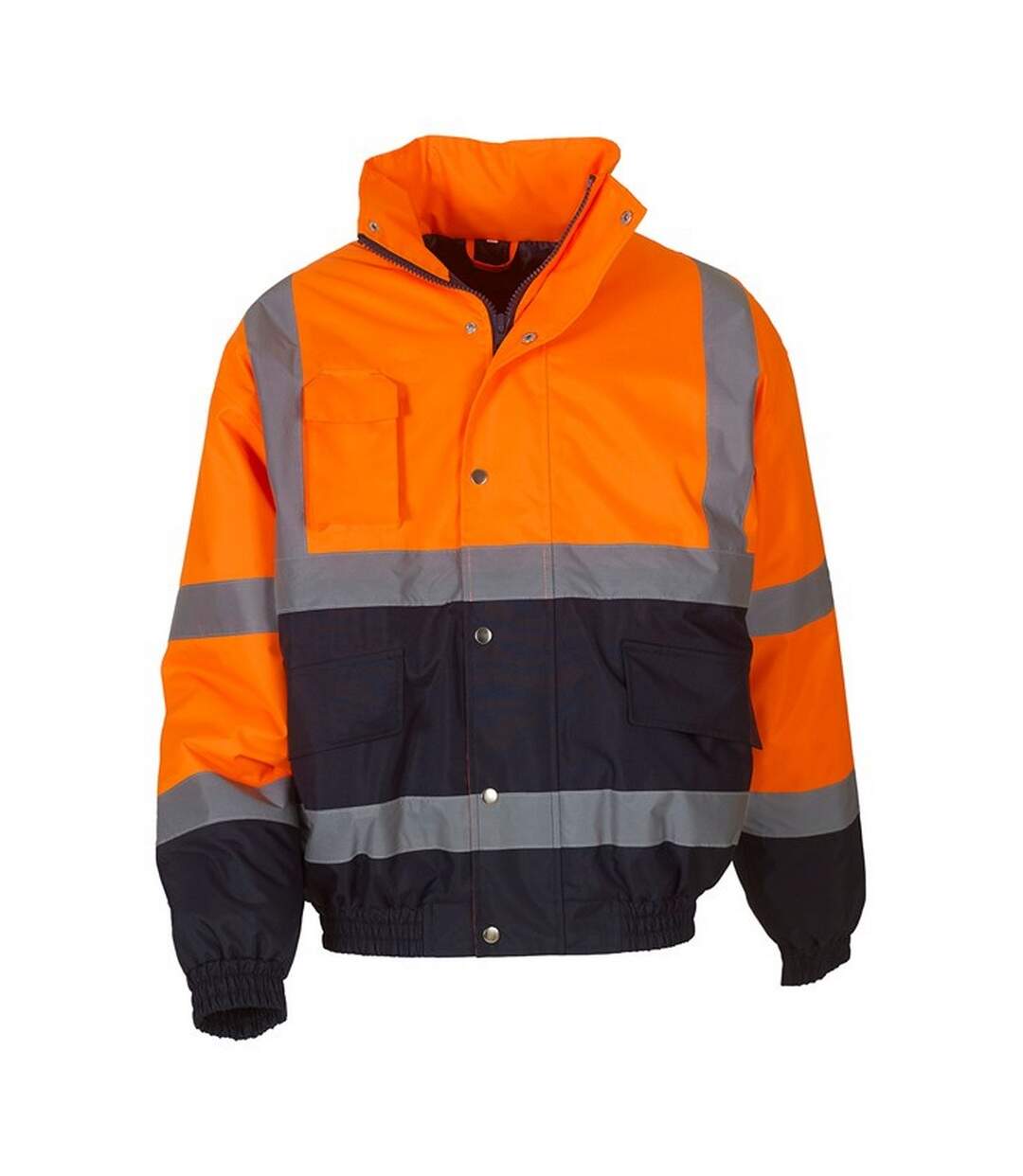 Yoko - Blouson d'aviateur - Adulte (Orange / Bleu marine) - UTRW9766-1