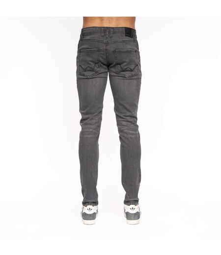 Jeans Tranfold Homme Gris Délavé À La Pierre Ponce Duck And Cover