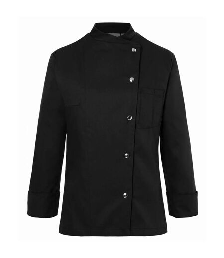 Womens/ladies Larissa Chef Jacket Black Karlowsky