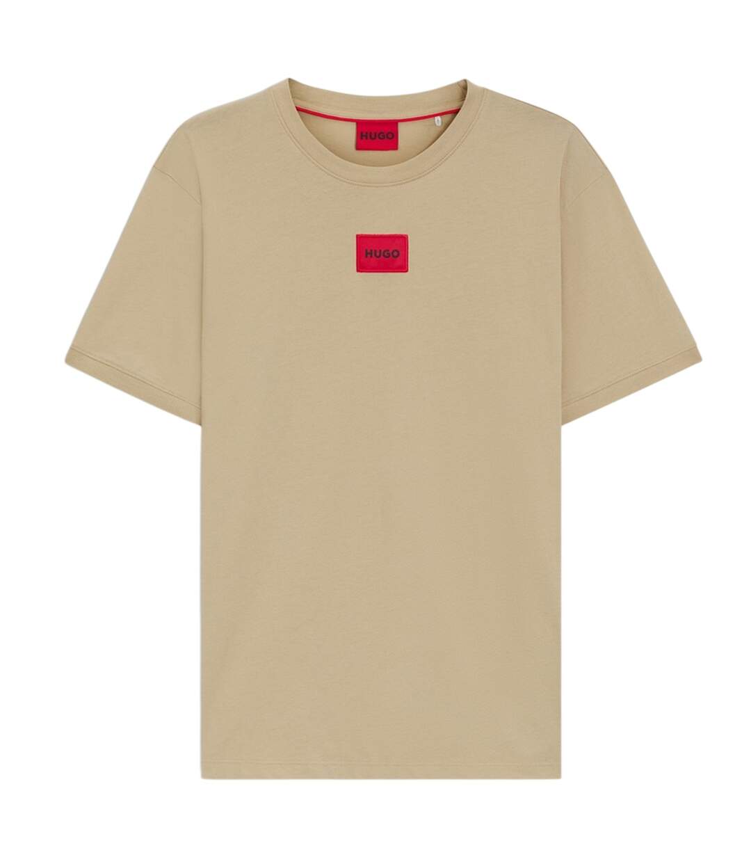 T-shirt Motif/style Logo Sur Poitrine Diragolino Homme Beige Foncé Hugo-1