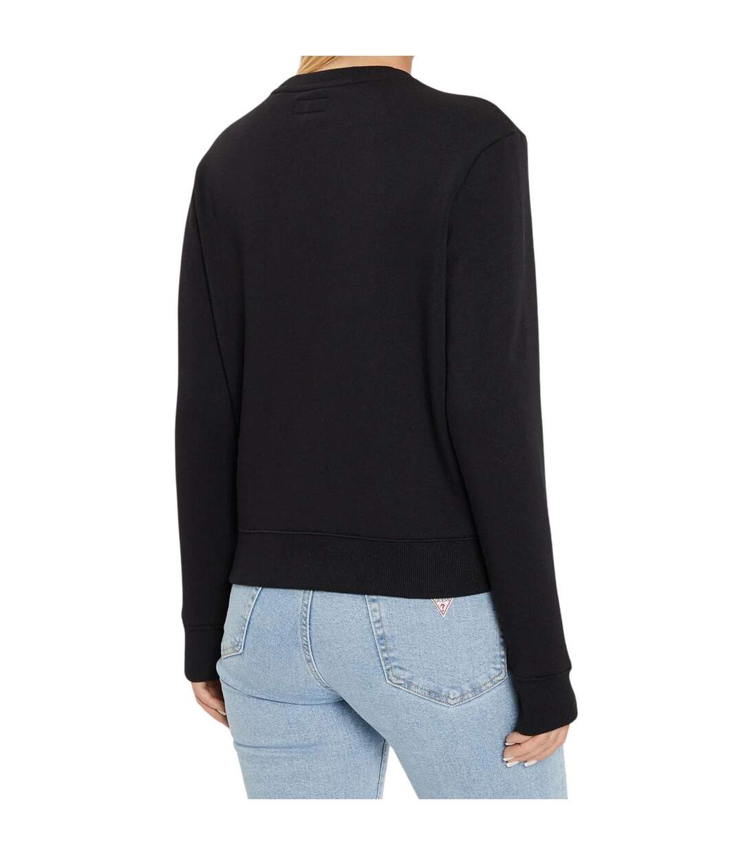 Sweat Motif/style Logo Brodé Femme Noir Guess-2