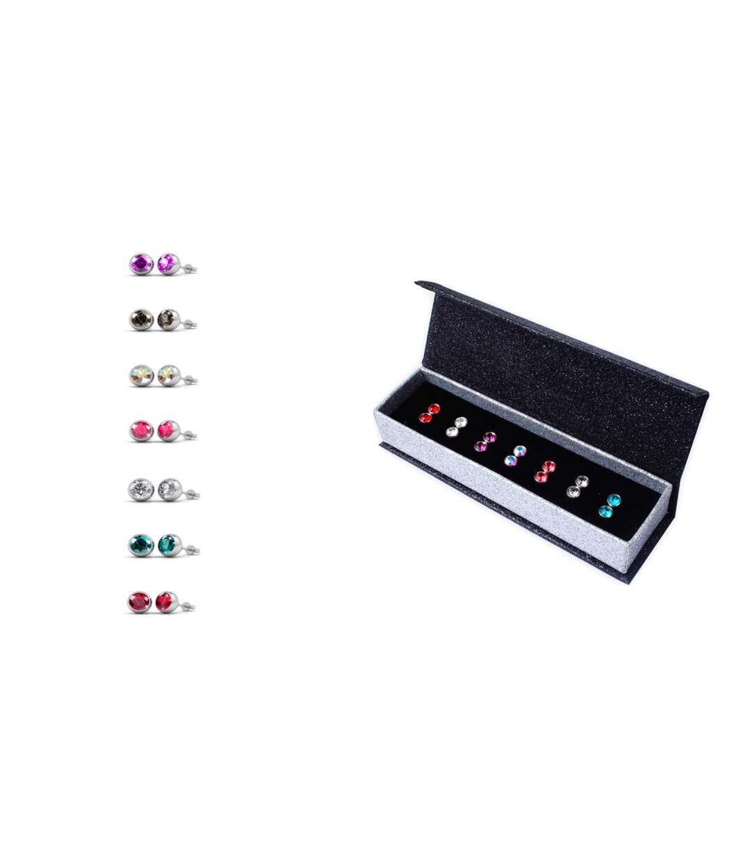 Coffret boucles d'oreilles 7 Days Moon