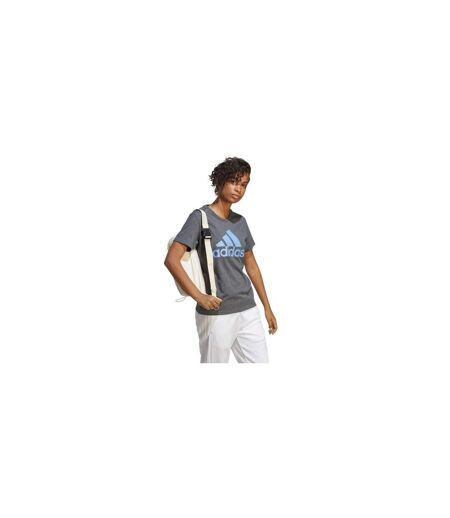 T-shirt Motif/style Gros Logo Femme Gris Foncé Chiné Adidas