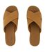 Womens/ladies Mae Leather Crossover Strap Sandals Brown Toms-4