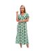 Womens/ladies Geometric Tie Detail Midi Dress Multicoloured AX Paris-2