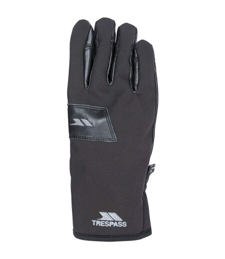 Mens Leather Athletic Snow Sports Gloves Black Trespass