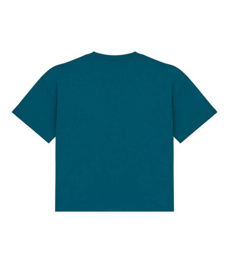 Womens/ladies Oversized T-shirt Peacock Green Native Spirit