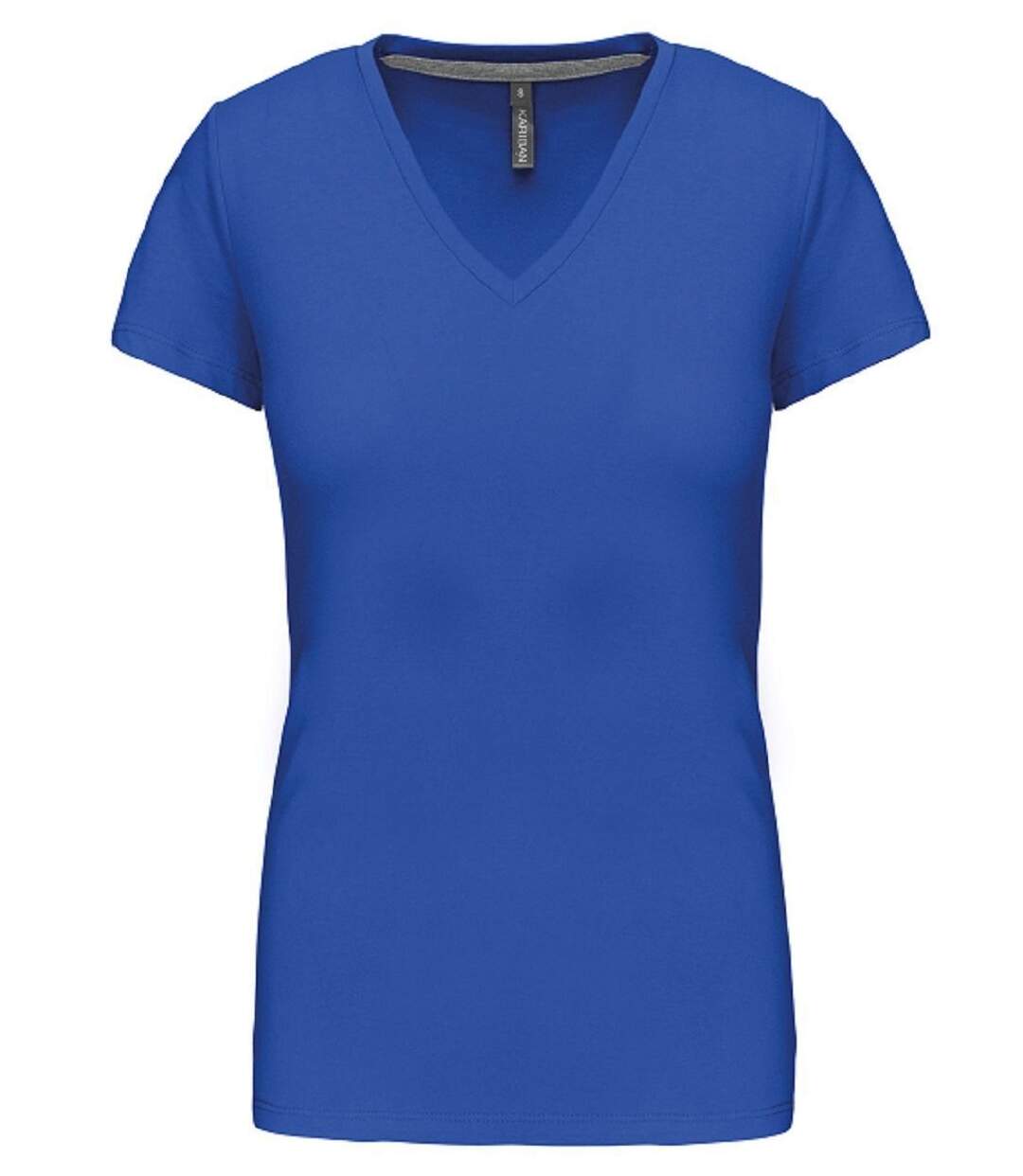 T-shirt manches courtes col V - K381 - bleu roi - femme-1