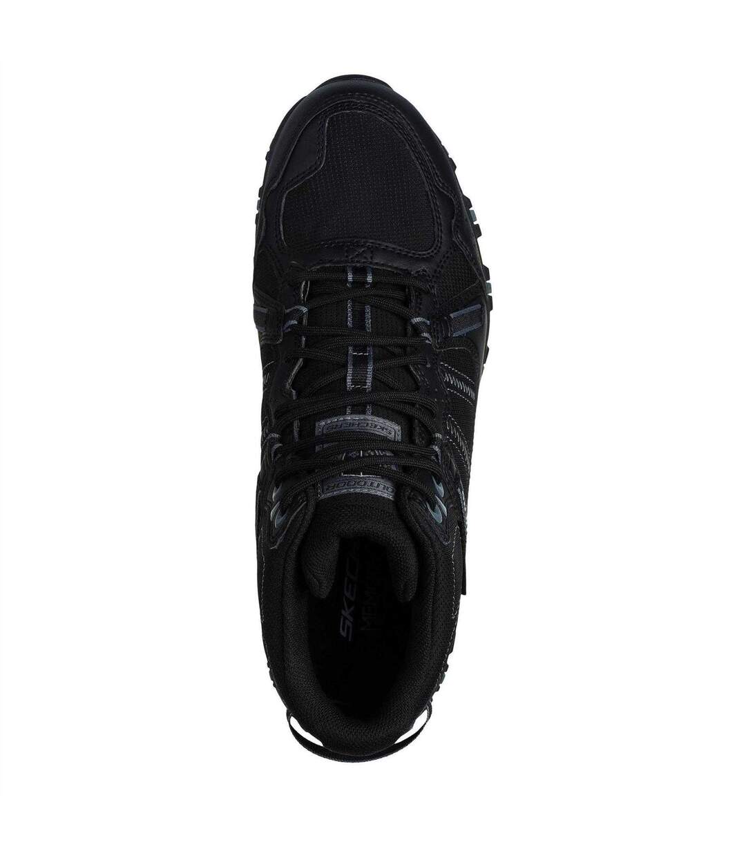 Mens Hillcrest Logo Leather Walking Boots Black Skechers-3
