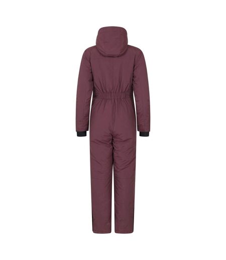 Womens/ladies Cloud Ski Suit Dark Purple Mountain Warehouse