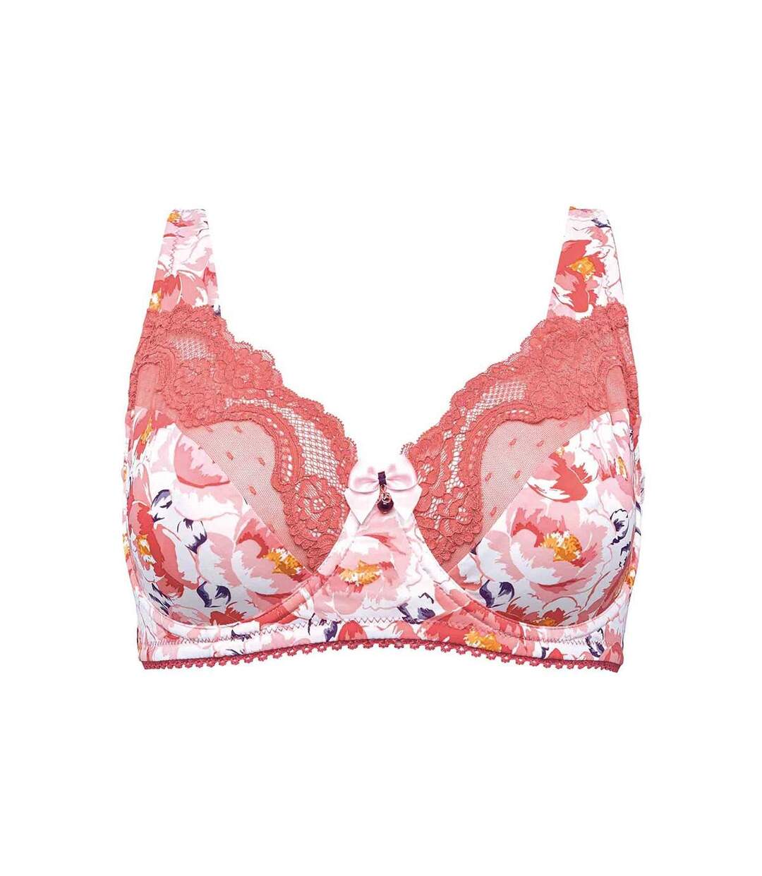 Soutien-gorge à armatures bonnet C, D et E rose Grace