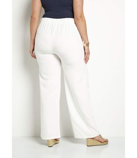 Pantalon effet pont ceinture élastiquée dos