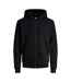 Mens Bradley Full Zip Hoodie Black Jack And Jones-2