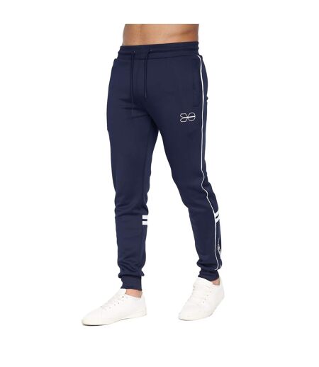 Mens Klaman Tracksuit Navy Red Crosshatch