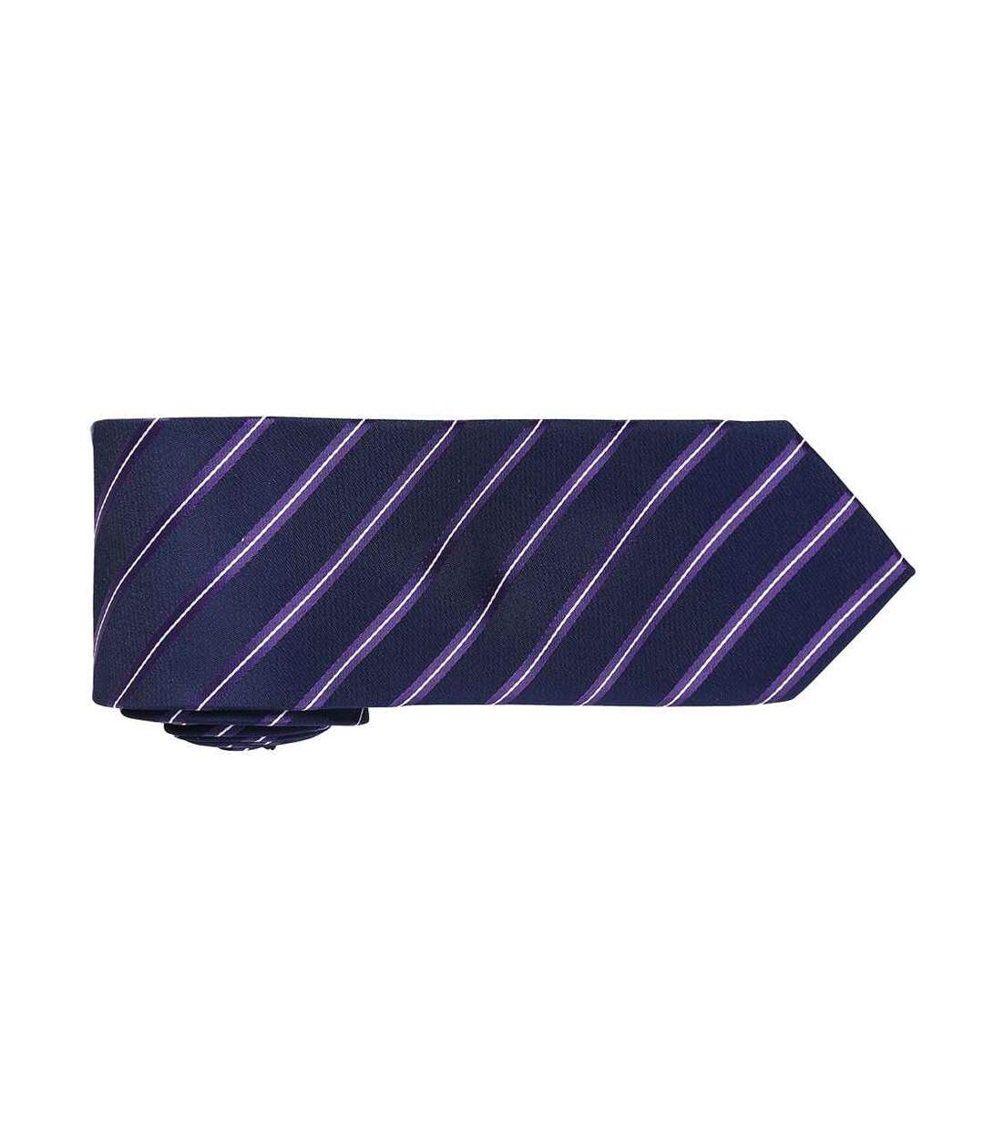 Mens stripe tie one size navy/purple Premier