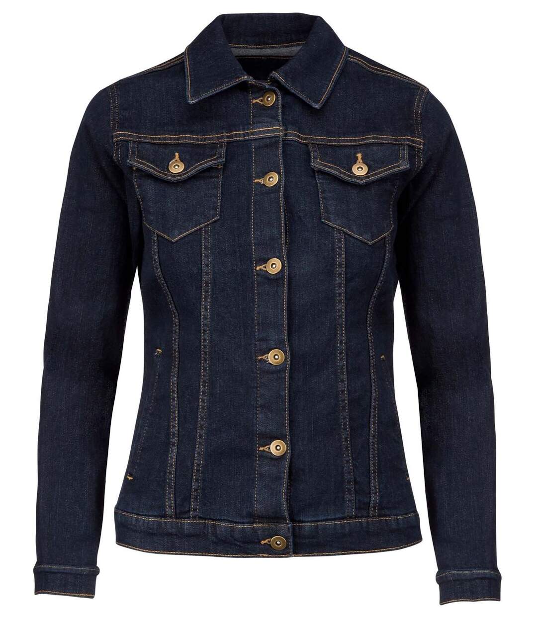 Veste - blouson jean - K6137 - bleu denim - femme-1