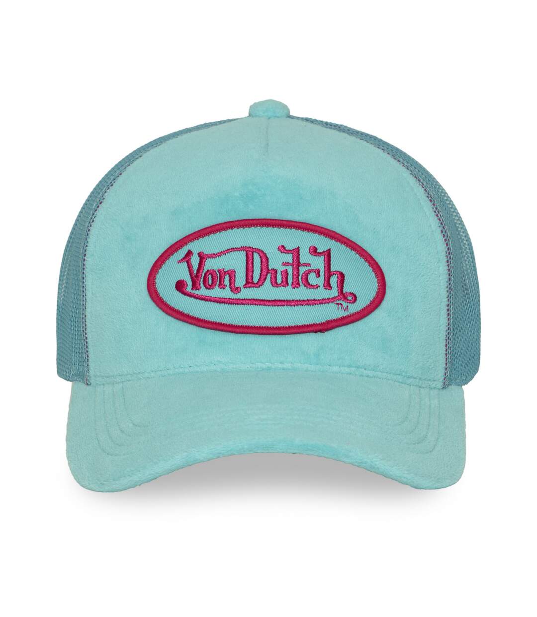 Casquette trucker en velours avec filet et badge Kylie Vondutch-2