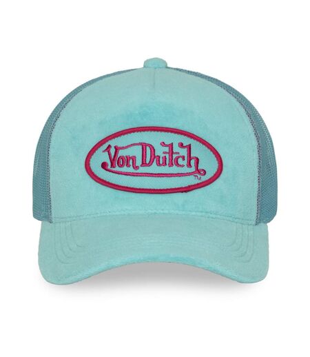 Casquette trucker en velours avec filet et badge Kylie Vondutch