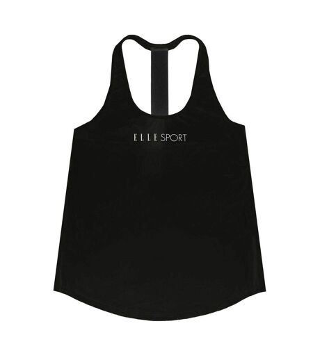 Womens/ladies Signature Polyester Vest Top Black Elle