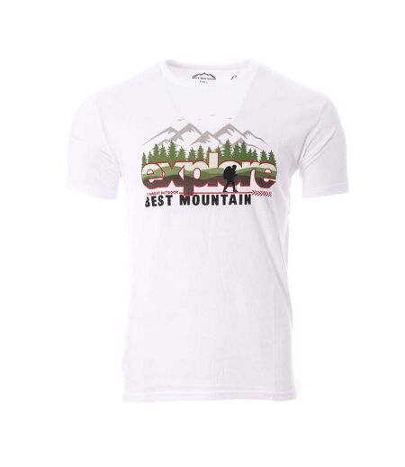 T-shirt blanc homme best mountain 2002 - l