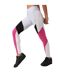 Womens/ladies Lux Colour Block Leggings Grey Reebok-4