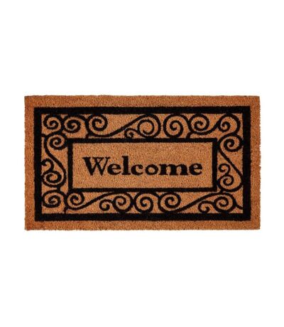 Traditional welcome doormat one size brown/black Groundsman