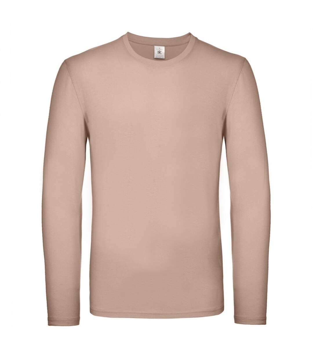 B&C Mens E150 Long Sleeve T-Shirt (Millennial Pink)